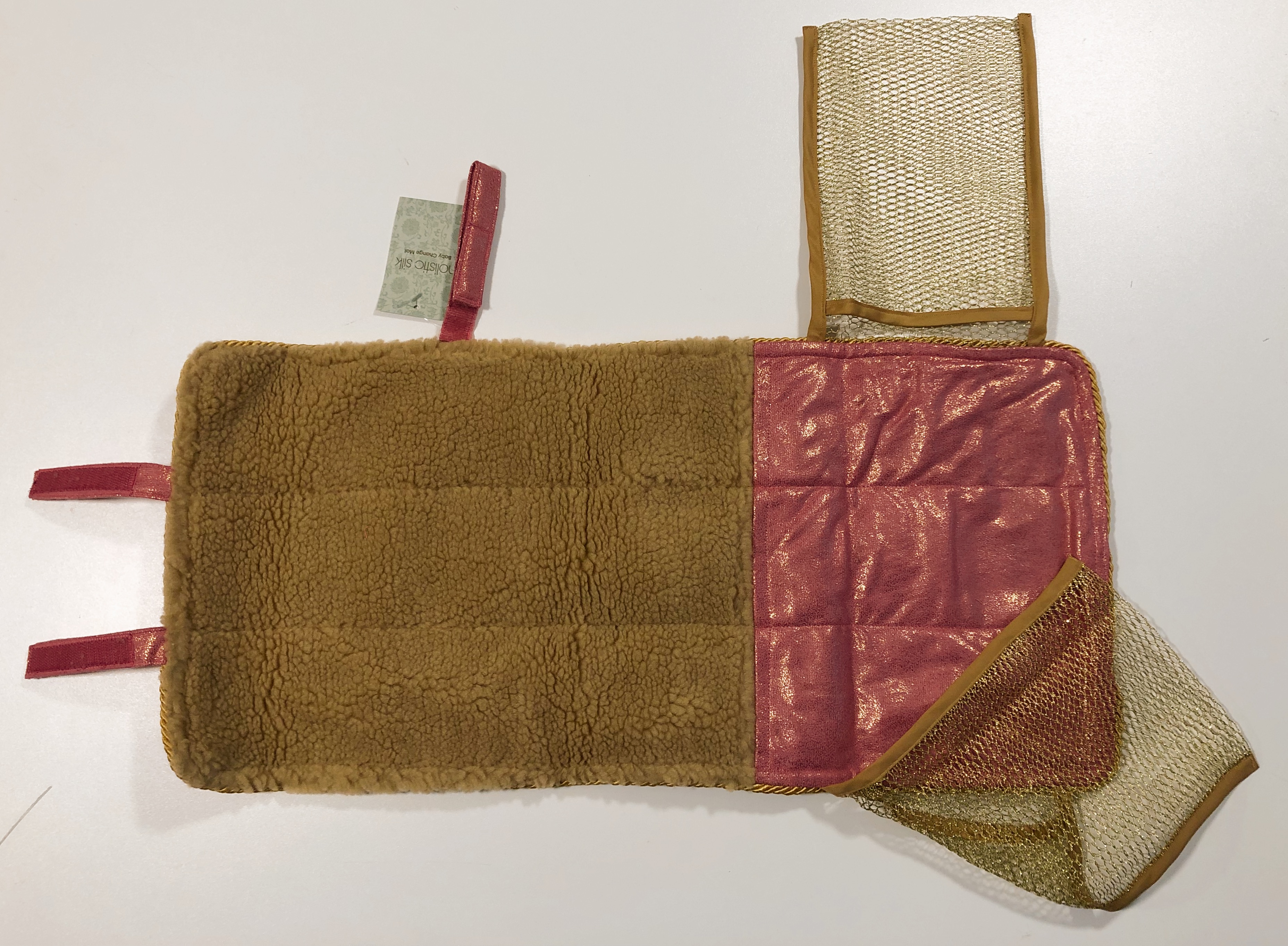 SALE - HOLISTIC SILK BABY CHANGE MAT "PINK"