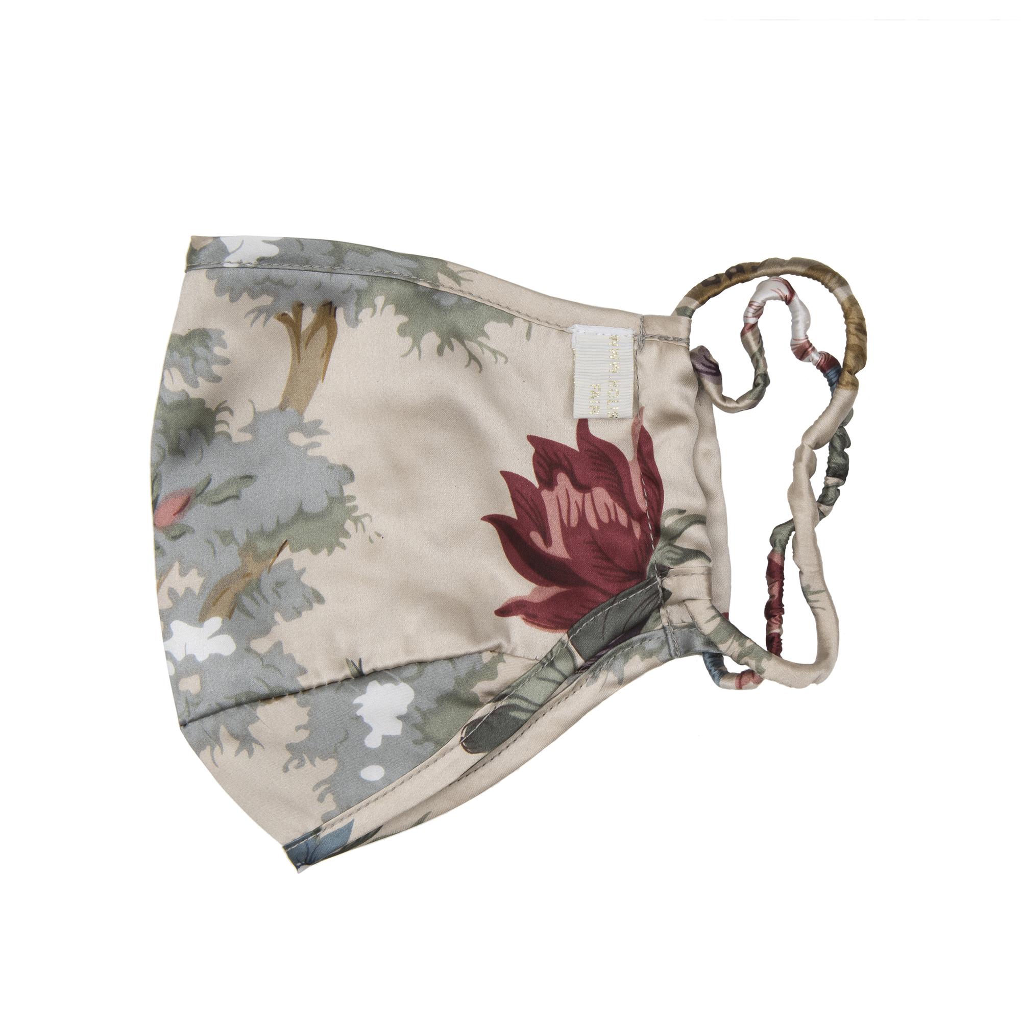 SALE - HOLISTIC SILK ANTI POLLUTION MASK COFFEE FLOWER - MUNDSCHUTZ & NASENSCHUTZ