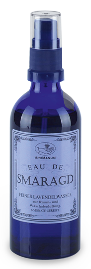 APOMANUM RAUM- UND WÄSCHEDUFT, EAU DE SMARAGD, FEINES LAVENDELWASSER, 100 ML
