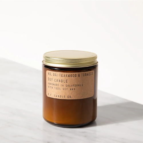 P.F. CANDLE & CO. NO.04 TEAKWOOD & TOBACCO