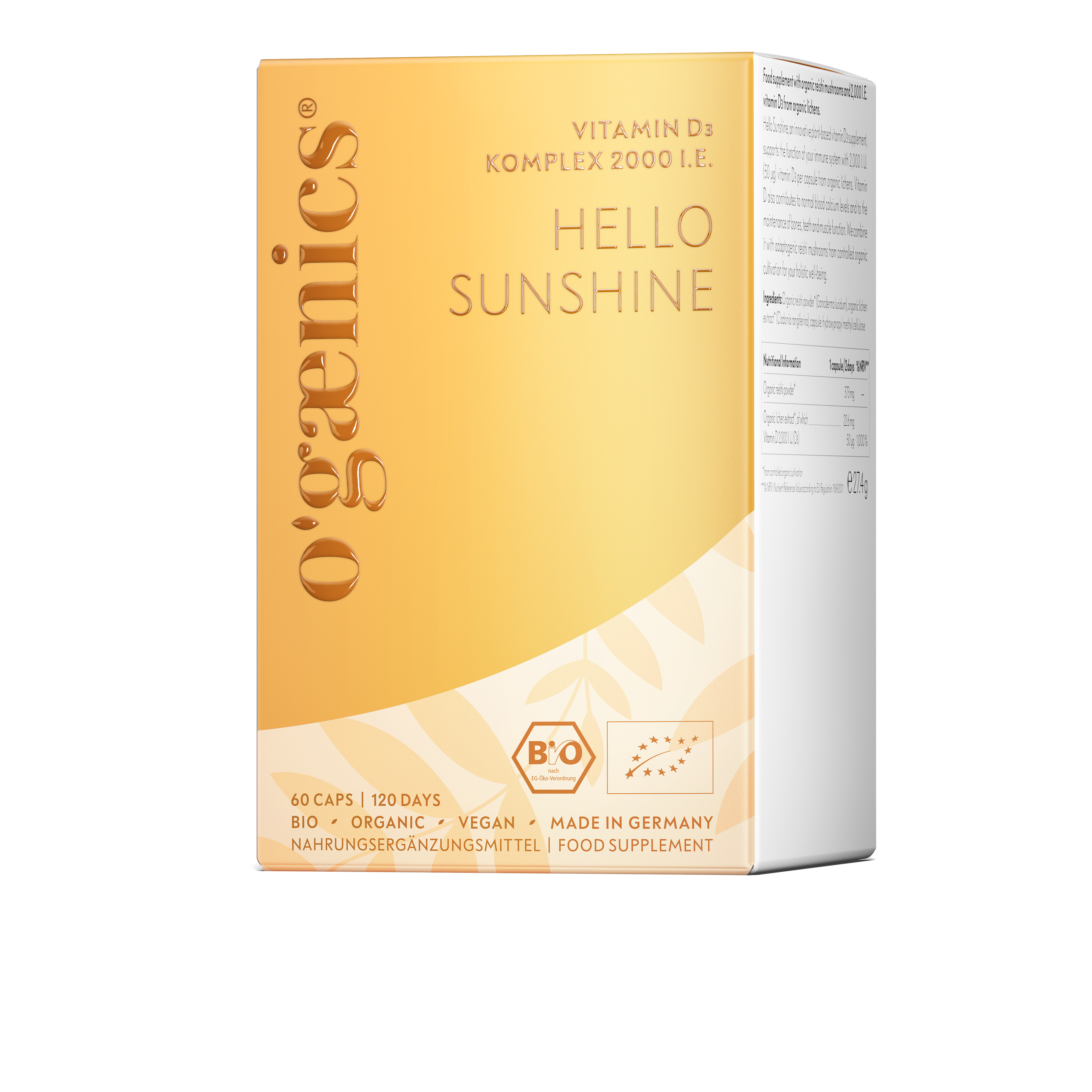 OGAENICS HELLO SUNSHINE - VITAMIN D3 KOMPLEX 2000 I.E.