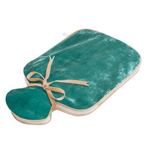 SALE - HOLISTIC SILK HOT WATER BOTTLE - WÄRMFLASCHE SEIDENSAMT - AQUA SILK VELVET
