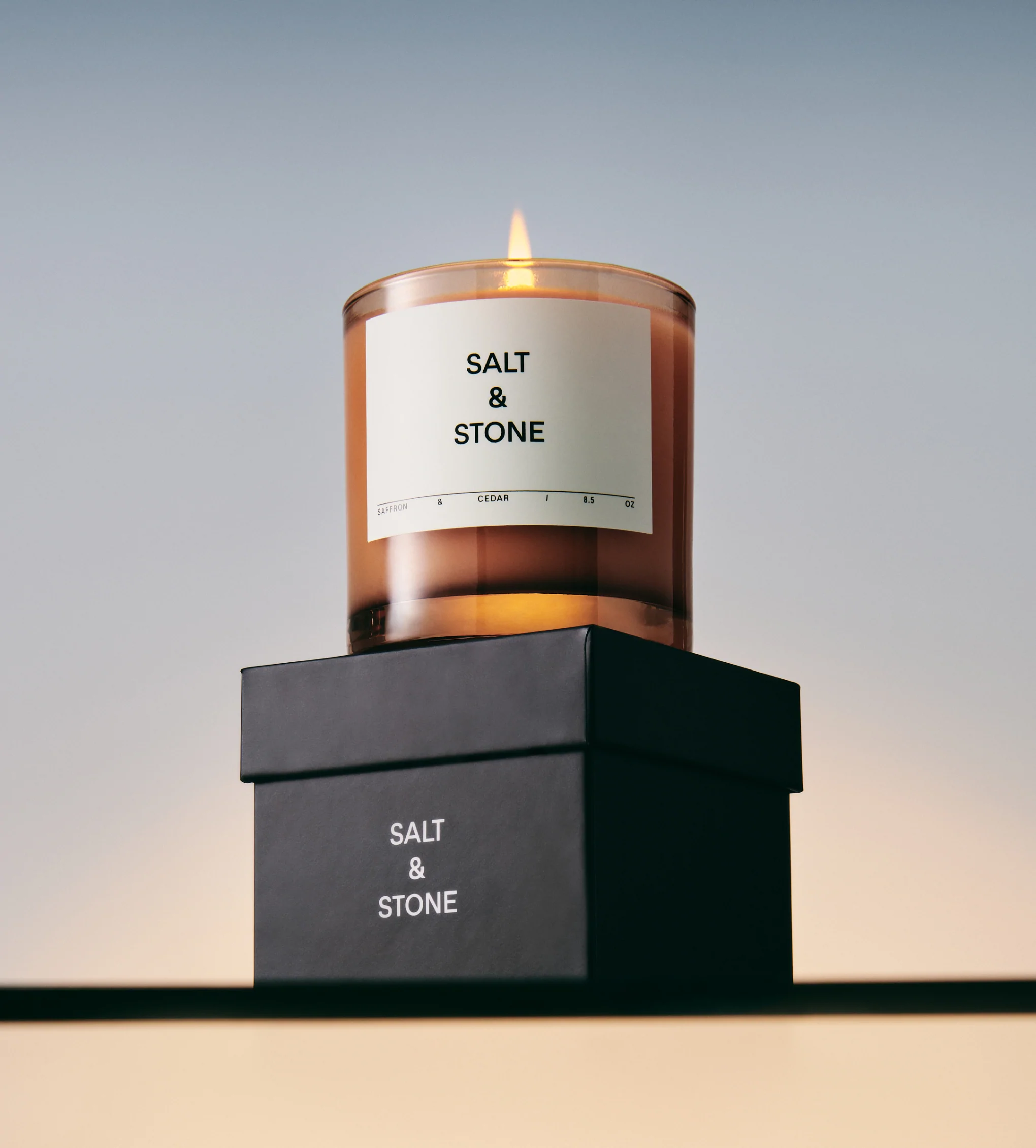 SALT & STONE CANDLE SAFFRON & CEDAR