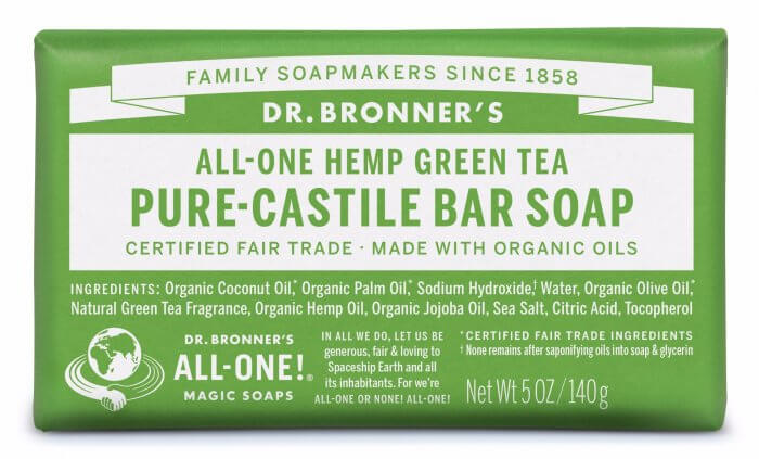 DR. BRONNER'S SOAP BAR GREEN TEA