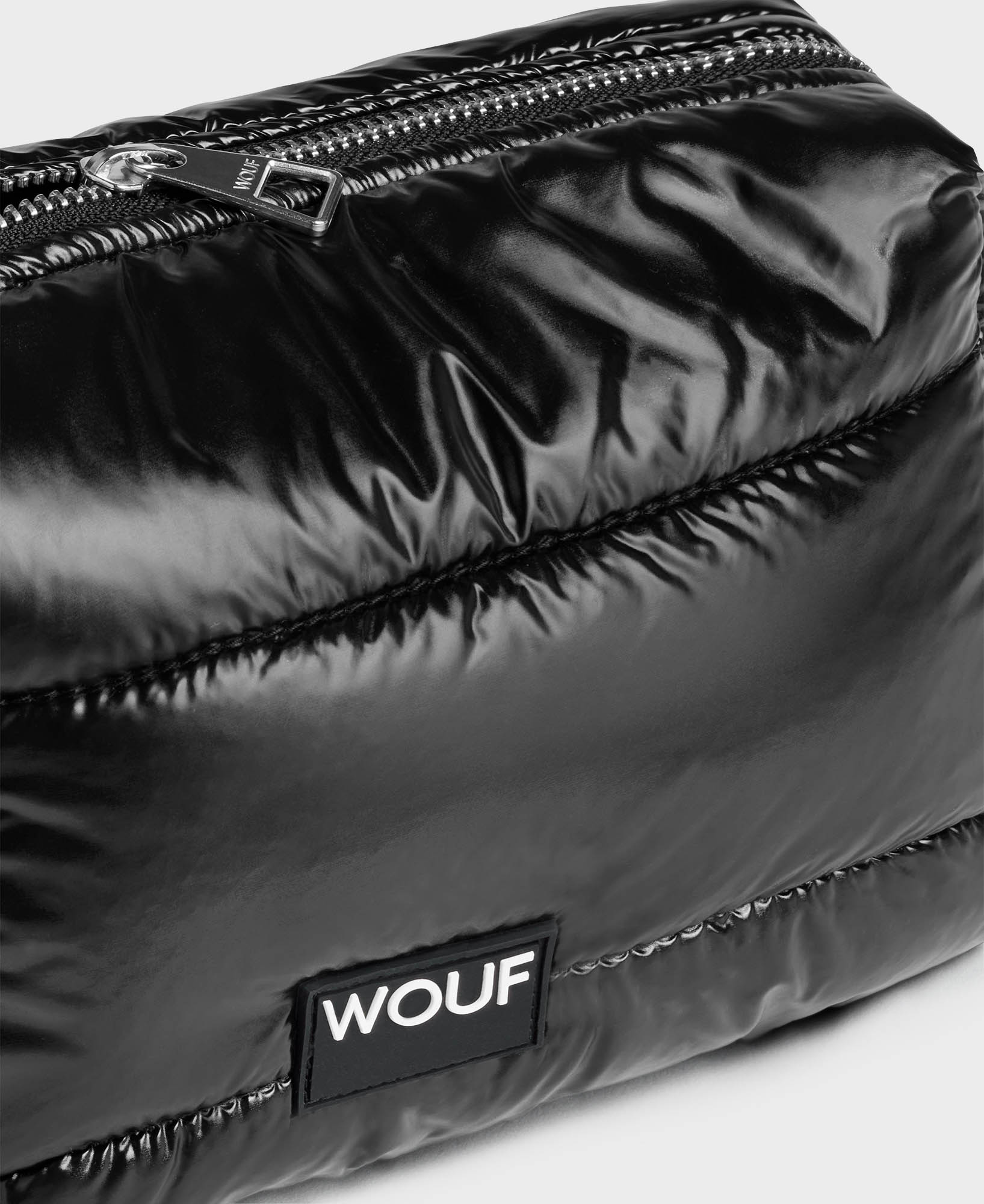 WOUF BLACK GLOSSY TOILETRY BAG