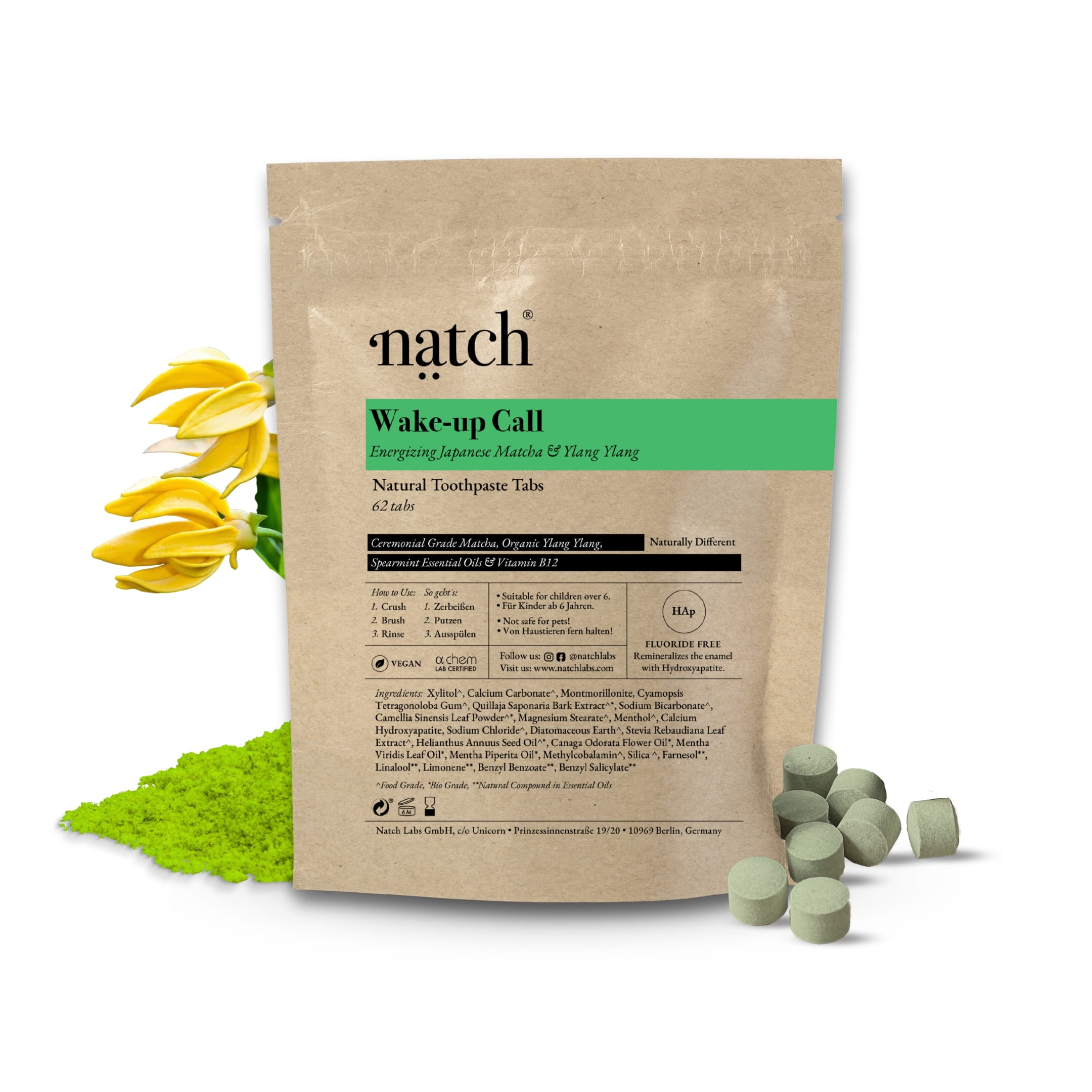 NATCH TOOTHPASTE TABS WAKE-UP CALL BAG