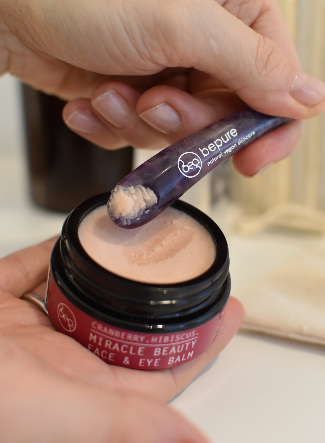 BEPURE AMETHYST FACE TOOL - QUARZ SPATEL & MASSAGE
