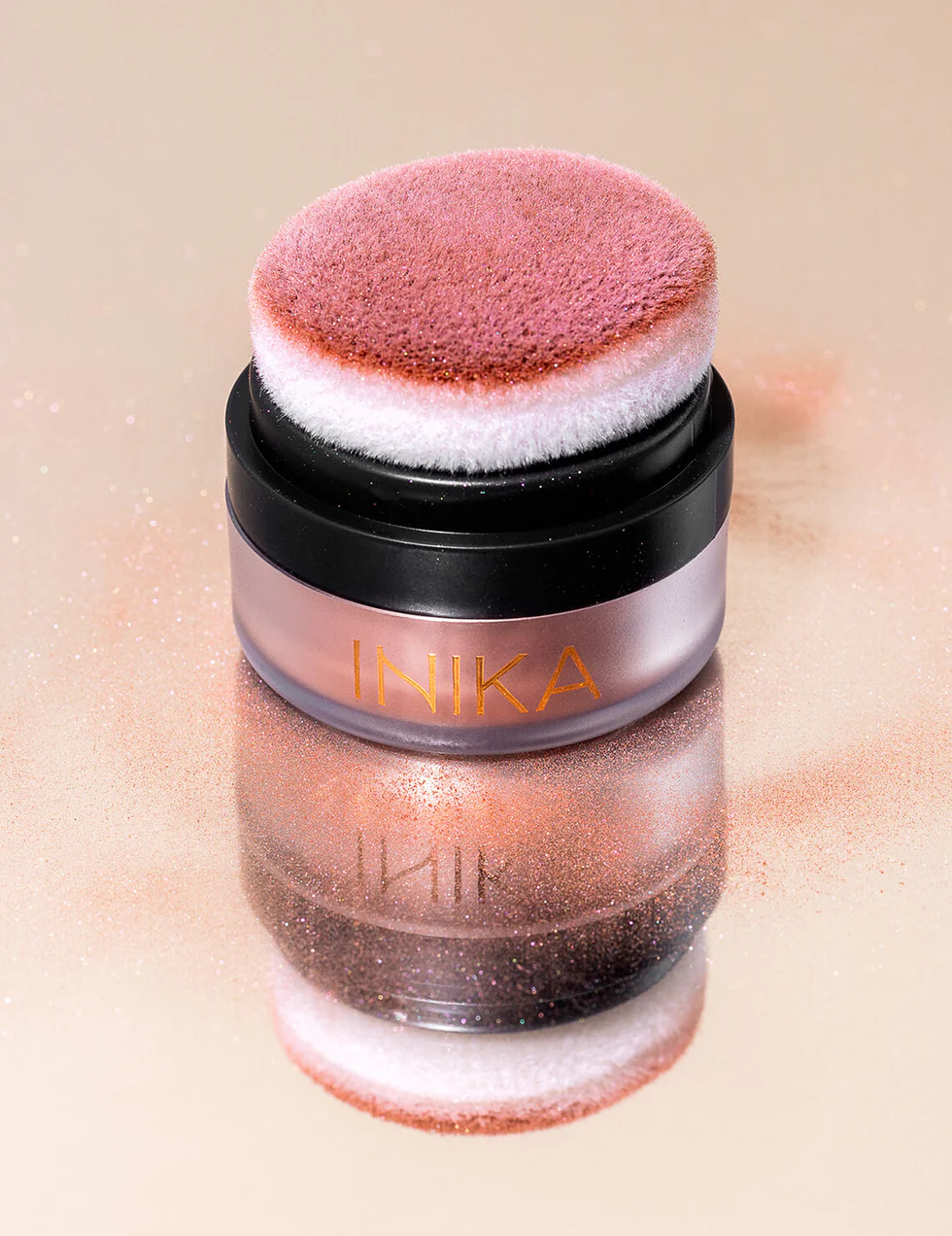 INIKA ORGANIC MINERAL BLUSH PUFF POT ROSY GLOW
