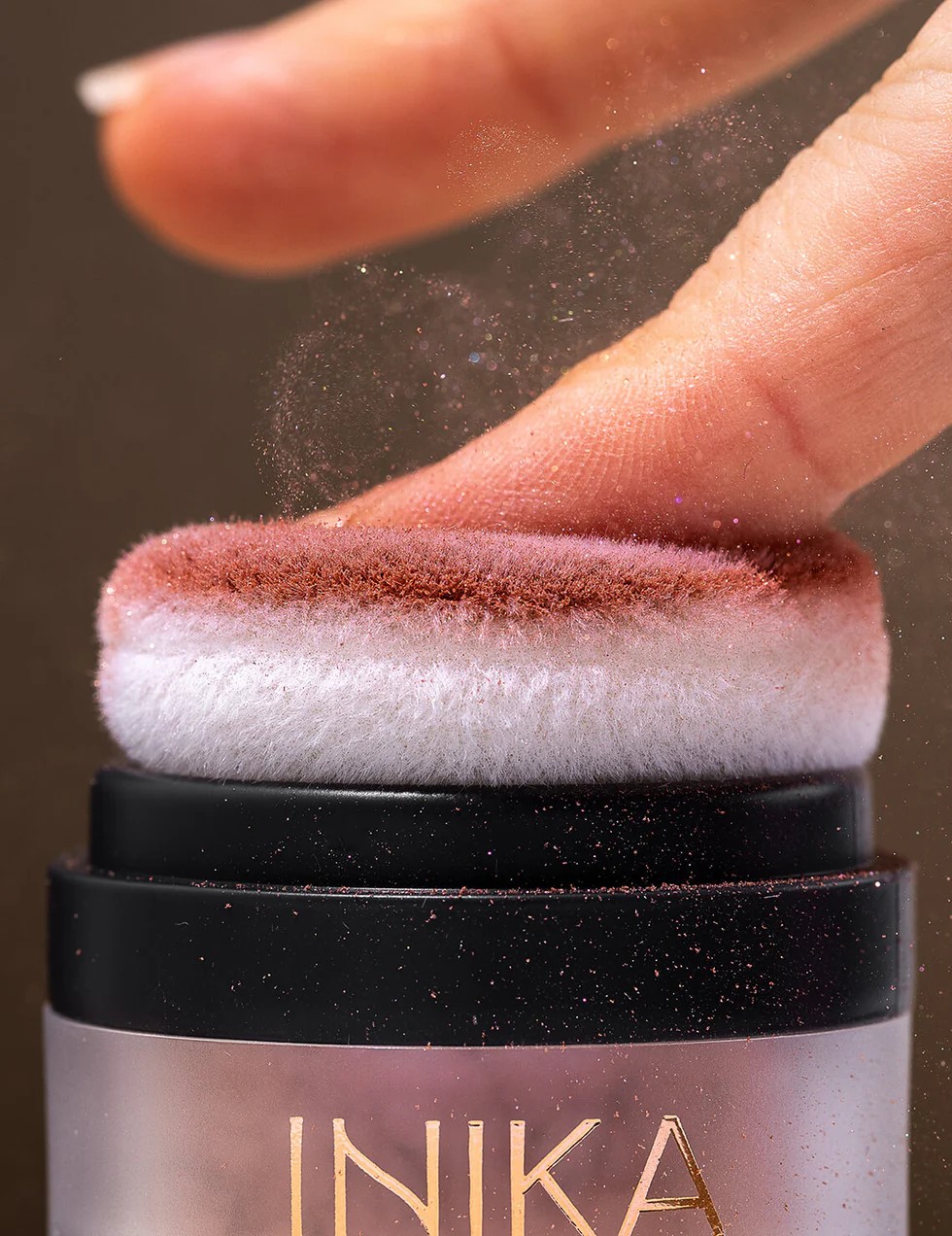 INIKA ORGANIC MINERAL BLUSH PUFF POT ROSY GLOW
