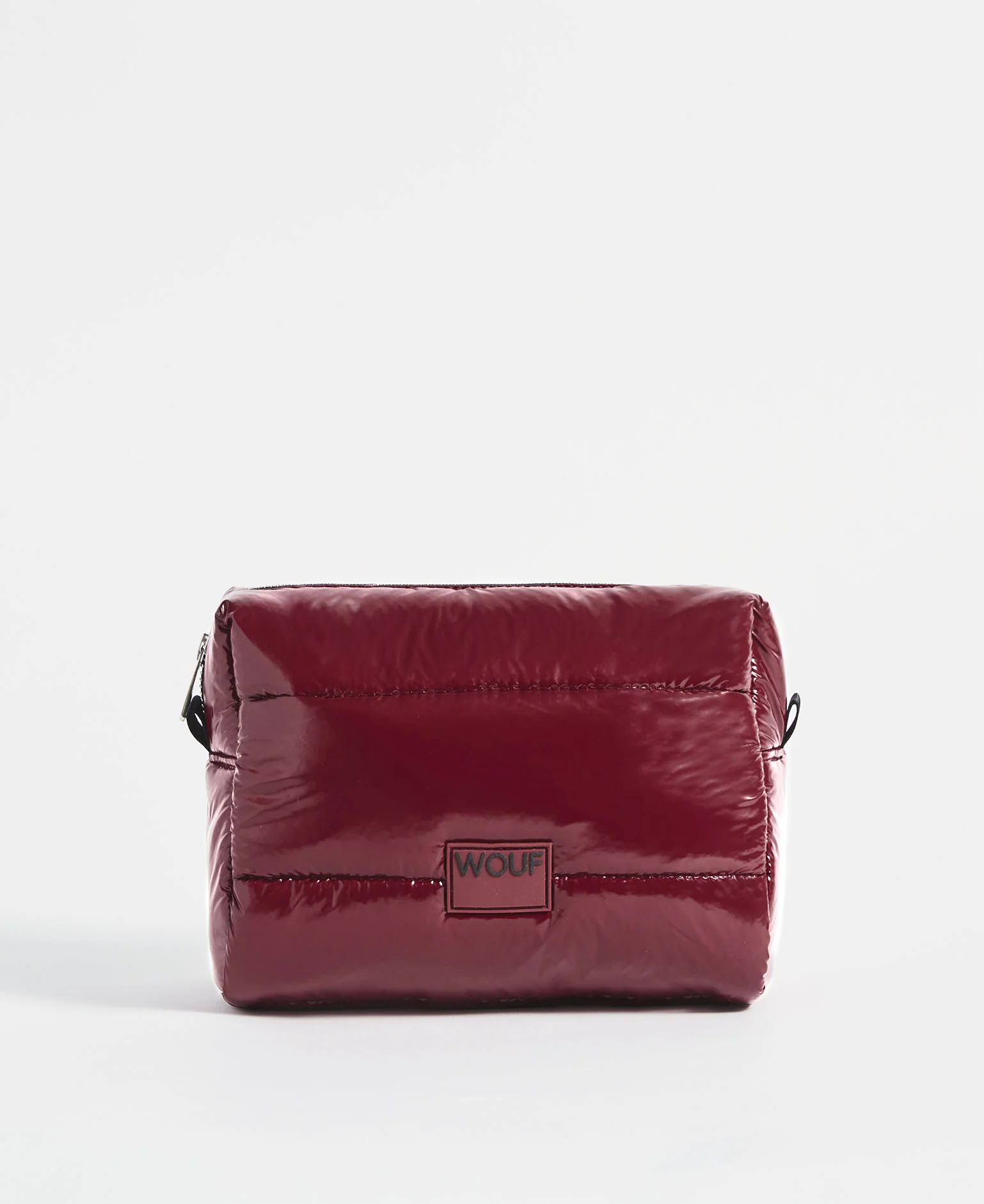 WOUF BURGUNDY GLOSSY TOILETRY BAG