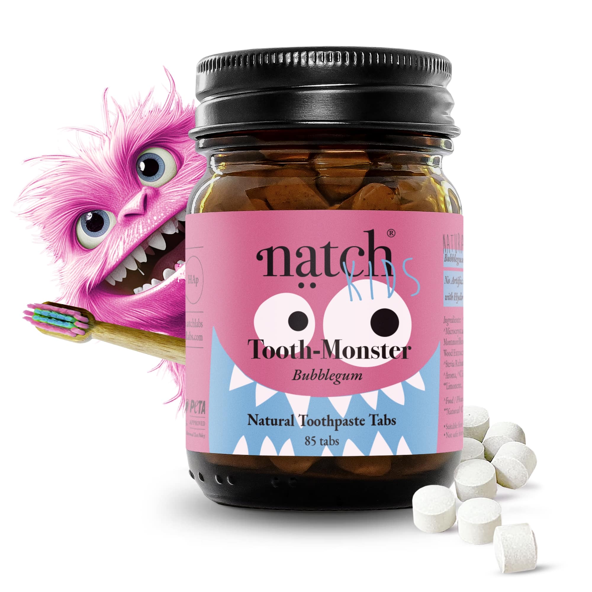 NATCH TOOTHMONSTER KIDS BUBBLEGUM