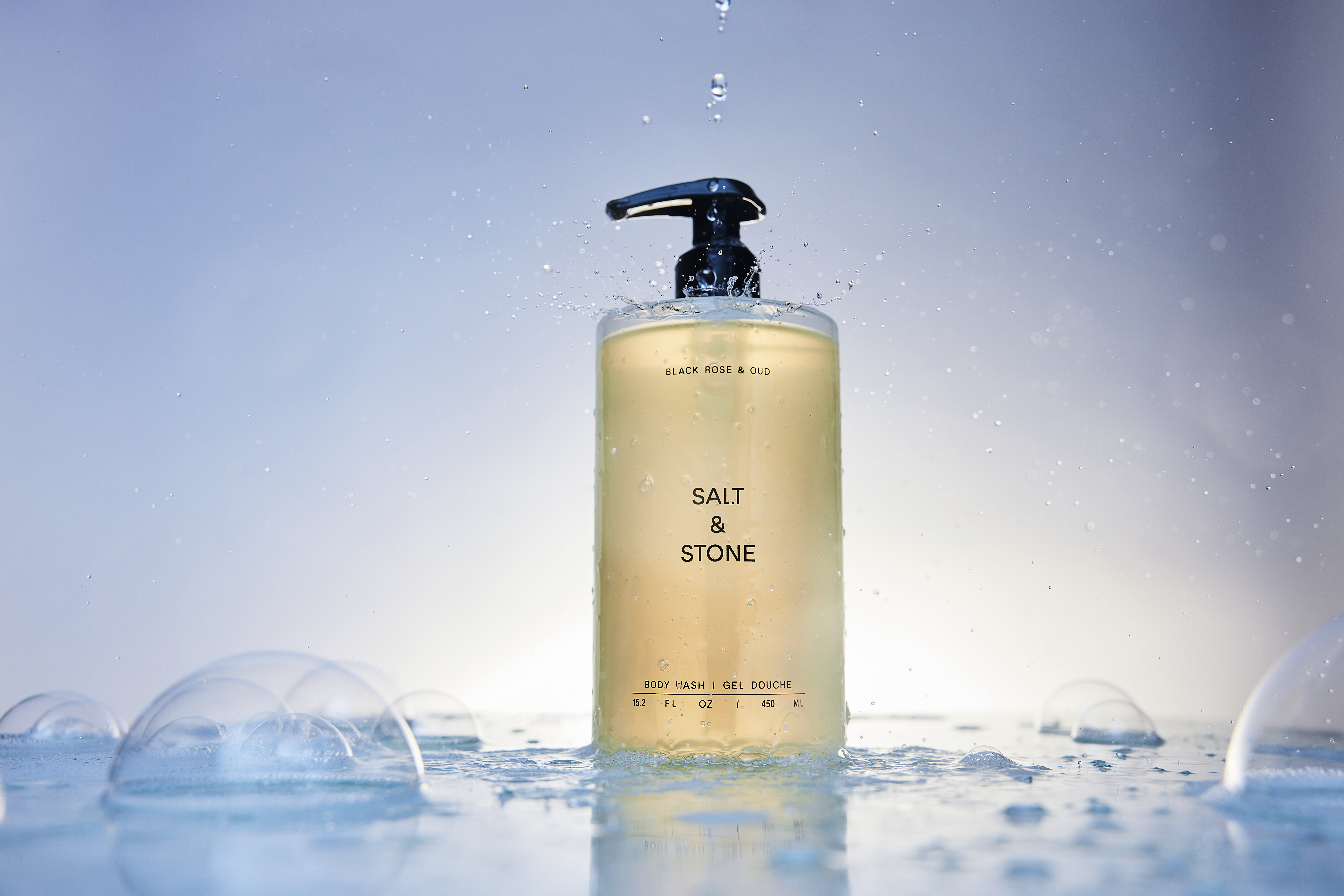SALT & STONE BODY WASH - BLACK ROSE & OUD