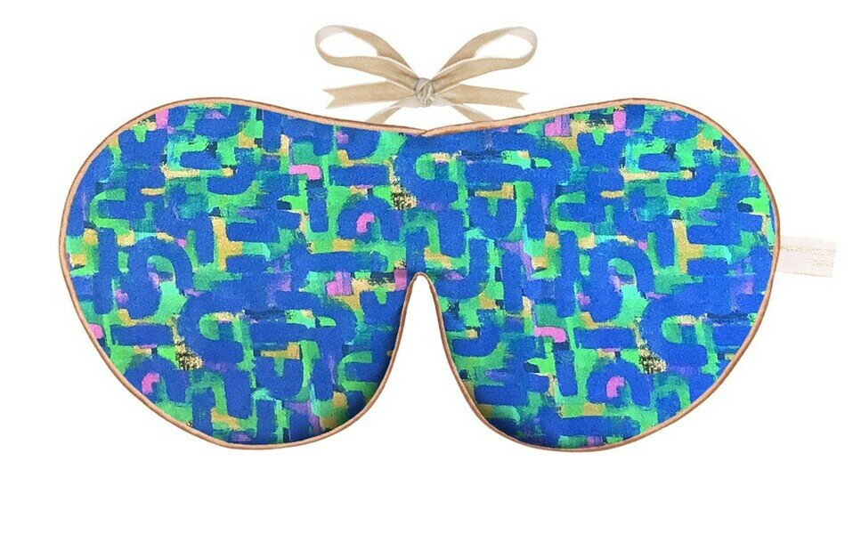 SALE - HOLISTIC SILK AUGENMASKE "ABSTRACT LIBERTY PRINT" mit Duft