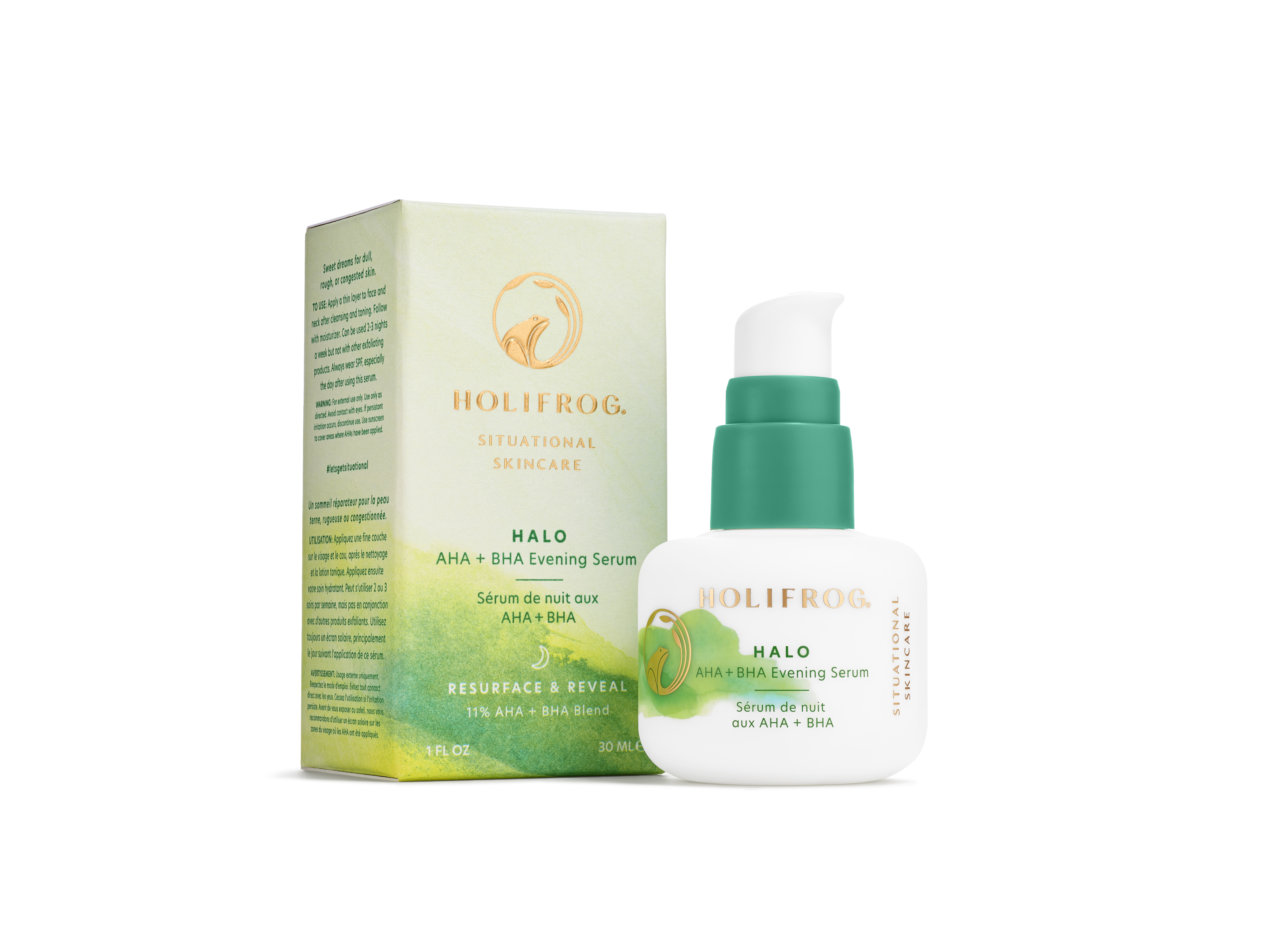 HOLIFROG HALO AHA+BHA EVENING SERUM